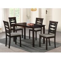 Кухонный комплект Бруклін, стіл і 4 стільці, темний горіх