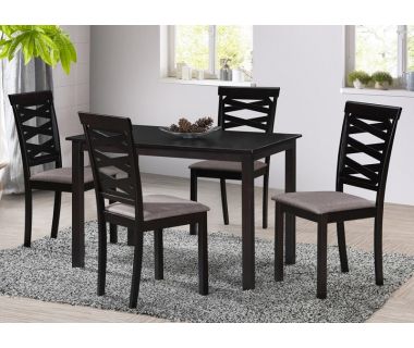 Кухонный комплект Бруклин, стол и 4 стула, венге шоколад