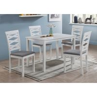 Кухонный комплект Бруклин, стол и 4 стула, белый
