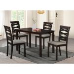 Кухонный комплект Бруклин, стол и 4 стула, темный орех