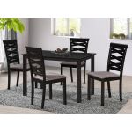 Кухонный комплект Бруклин, стол и 4 стула, венге шоколад