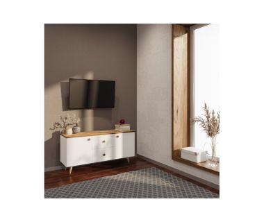 Стильная тумба под ТВ Сканди закрытая на ножках в скандинавском стиле Стильная тумба под ТВ Сканди закрытая на ножках в скандинавском стиле