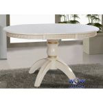 Стол раскладной Престиж 1000(+400)*1000мм (слоновая кость+патина) Микс-Мебель Престиж