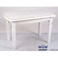 Стіл розкладний Кайман 1200 (+400) * 700мм білий + патина Мікс-Меблі Гаїті