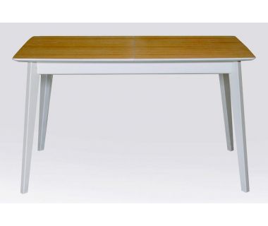 Стіл розкладний Сінгл ясен натуральний, ніжки білі Мікс-Меблі Лофт