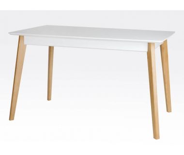 Стіл розкладний Сінгл білий, ніжки дуб Мікс-Меблі Лофт