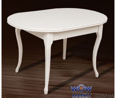 Стіл розкладний Твіст 1260 (+340) * 810мм, бежевий, білий Мікс Меблі Ультра