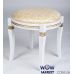 Банкетка Кругла, біла і патина Мікс-Меблі Фенікс в інтернет магазині "Меблі Даром"