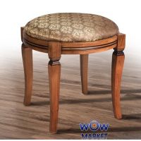 Банкетка Круглая, светлый орех и патина Микс-Мебель Феникс