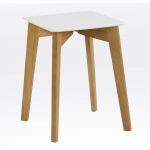 Табурет Сингл дуб, сидение белый Микс-Мебель Лофт