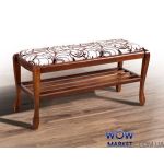 Банкетка Сієста New з полицею 450*330*900мм горіх темний Мікс Меблі Престиж