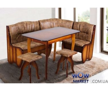 Комплект Канзас (уголок+стол+2 табурета) Микс Мебель