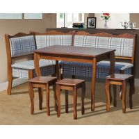 Комплект кухонний куточок Шотландія 155 * 110см бук 7 і Г, стіл і 3 табурета Мікс Меблі