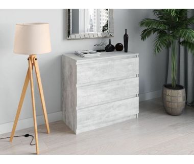 Комод со скрытыми ручками на три ящика Moreli (Морели) Т-214 Бетон Комод со скрытыми ручками на три ящика Moreli (Морели) Т-214 Бетон