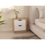 Тумба прикроватная с 2 ящиками в спальню с черными ручками T-203 от Moreli (Морели)