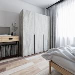 Шафа розстібна зі штангою та полицями ST-0027 від Moreli (Морелі) Бетон