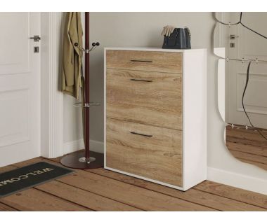 Тумба под обувь в прихожую T-207 от Moreli (Морели) Белый/Дуб Сонома
