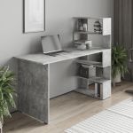 Стіл комп'ютерний, письмовий стіл з полицями ST-0015 від Moreli (Морелі) Бетон