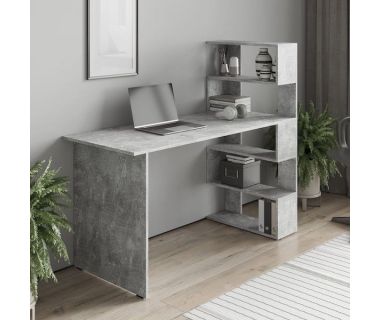 Стіл комп'ютерний, письмовий стіл з полицями ST-0015 від Moreli (Морелі) Бетон