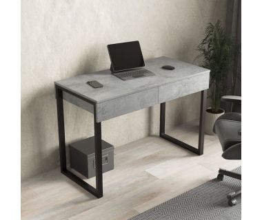 Стол компьютерный с ящиками, письменный стол MX-0002 от Moreli (Морели) Бетон Тефра