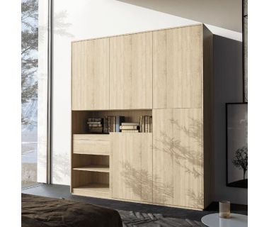 Шкаф распашной для вещей и книг RS-2 от Moreli (Морели) Дуб Сонома