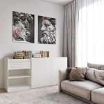 Комод без ручок з двома дверцятами, ящиком та полицями RS-3 Moreli (Морелі) Білий