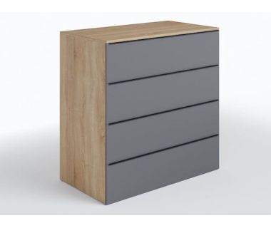 Комод 4 ящика комбинация цветов ТX-04 Moreli (Морели) Дуб Сонома/Антрацит Комод 4 ящика комбинация цветов ТX-04 Moreli (Морели) Дуб Сонома/Антрацит