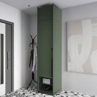 Шкаф распашной со штангой на одну дверку с антресолью R-0002 от Moreli (Морели) Зеленый Дымчатый