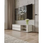 Тумба под телевизор с дверцей TV Moreli (Морели) Т-205 Бетон/Белый