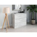 Комод со скрытыми ручками на три ящика Moreli (Морели) Т-214 Бетон