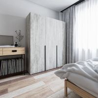 Шафа розстібна зі штангою та полицями ST-0027 від Moreli (Морелі) Бетон