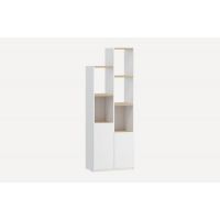 Стелаж з дверцятами та полицями для декору та книг MA-0001 від Moreli (Морелі) Білий/Аппалачі