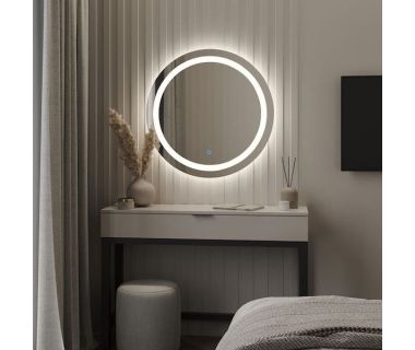 Дзеркало з підсвіткою для ванної кімнати та вітальнею Сайн від Moreli (Морелі) 700х700