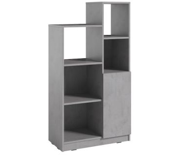 Стелаж полиці для книг та декору з дверцятами PA-0001 від Moreli (Морелі) Бетон Тефра