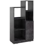 Стеллаж полки для книг и декора с дверцей PA-0001 от Moreli (Морели) Бетон Темный