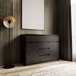 Комод для дома без ручек с 2 дверцами и 5 ящиками T-227 от Moreli (Морели) Венге темный