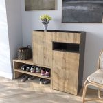 Тумба під взуття в передпокій RS-4 від Moreli (Морелі) Венге темний/Аппалачі