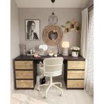 Стол компьютерный с двумя тумбами, стол письменный T-228 Венге темный/Аппалачи