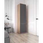 Шафа-пенал з полицями для одягу T-217 від Moreli (Морелі) Дуб Сонома/Антрацит