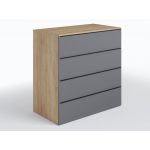 Комод 4 ящика комбинация цветов ТX-04 Moreli (Морели) Дуб Сонома/Антрацит