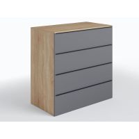 Комод 4 ящика комбинация цветов ТX-04 Moreli (Морели) Дуб Сонома/Антрацит