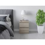 Тумба ліжка в спальню, з фасадами без ручок Т-225 від Moreli (Морелі) Дуб Сонома