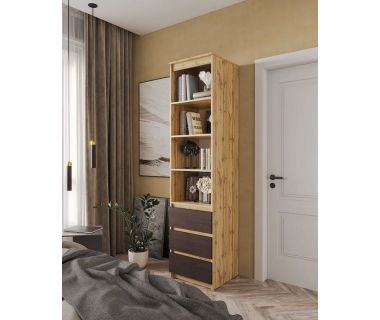 Шафа-пенал для одягу з ящиками та полицями T-219 від Moreli (Морелі) Аппалачі/Венге темний Шафа-пенал для одягу з ящиками та полицями T-219 від Moreli (Морелі) Аппалачі/Венге темний