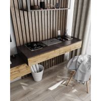 Стіл комп'ютерний підвісний на 2 ящики, стіл письмовий T-222 від Moreli (Морелі) Венге темний/Аппалачі