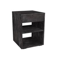 Тумба приліжкова з ящиком для спальні M-0001 від Moreli (Морелі) Бетон Темний