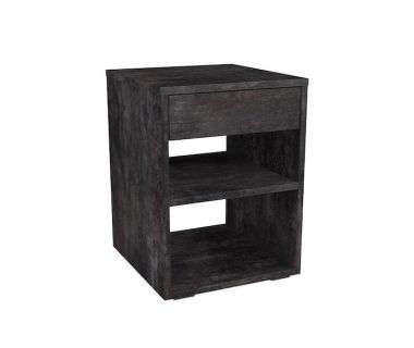 Тумба приліжкова з ящиком для спальні M-0001 від Moreli (Морелі) Бетон Темний