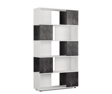 Стеллаж полки для книг и декора для дома LA-0002 от Moreli (Морели) Белый/Бетон Темный