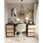 Стол компьютерный с двумя тумбами, стол письменный T-228 Венге темный/Дуб Сонома