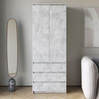 Шафа розстібна з полицями для одягу T-210 від Moreli (Морелі) Бетон