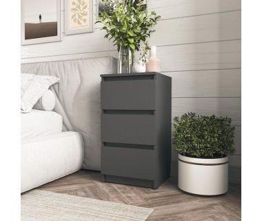 Тумба на 3 ящики в спальню T-216 від Moreli (Морелі) Антрацит